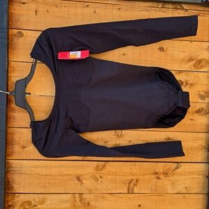 Spanx Long Sleeve Bodysuit in Very Black hook & eye closure size Small**